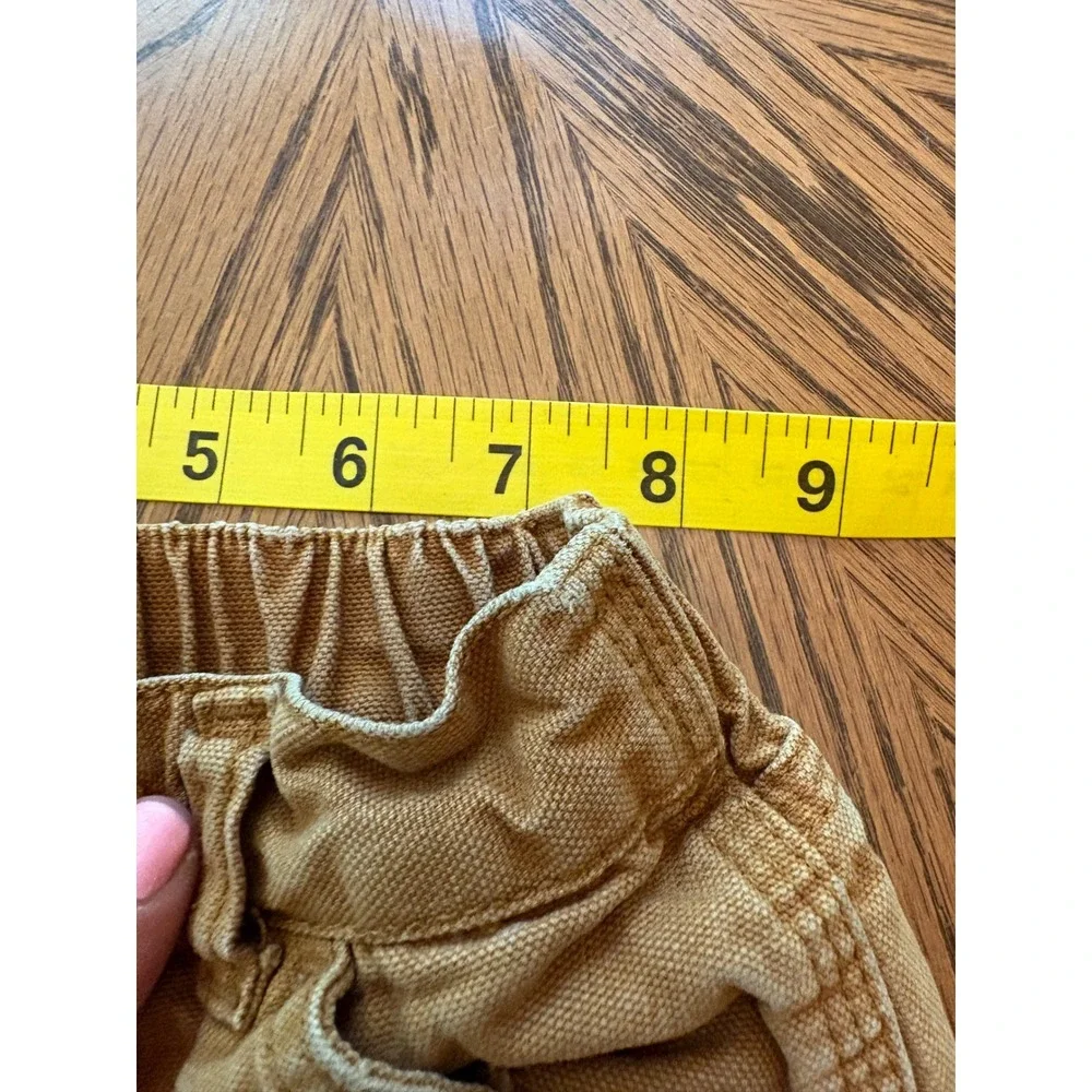 Carhartt Kids 24M Brown Canvas Duck Work Pants Elastic Waist Utility Trousers